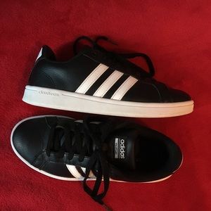 Adidas Black/White Cloudfoam Advantage Shoes